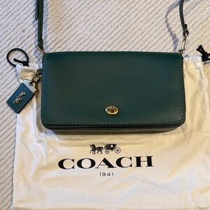 Coach Green Leather Crossbody Bag